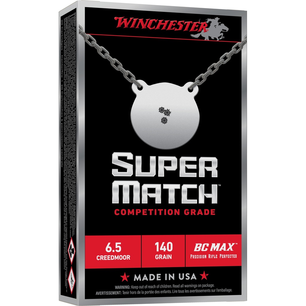 Winchester Ammunition WIN SPR MTCH 6.5CM 140GR BTHP 20/200