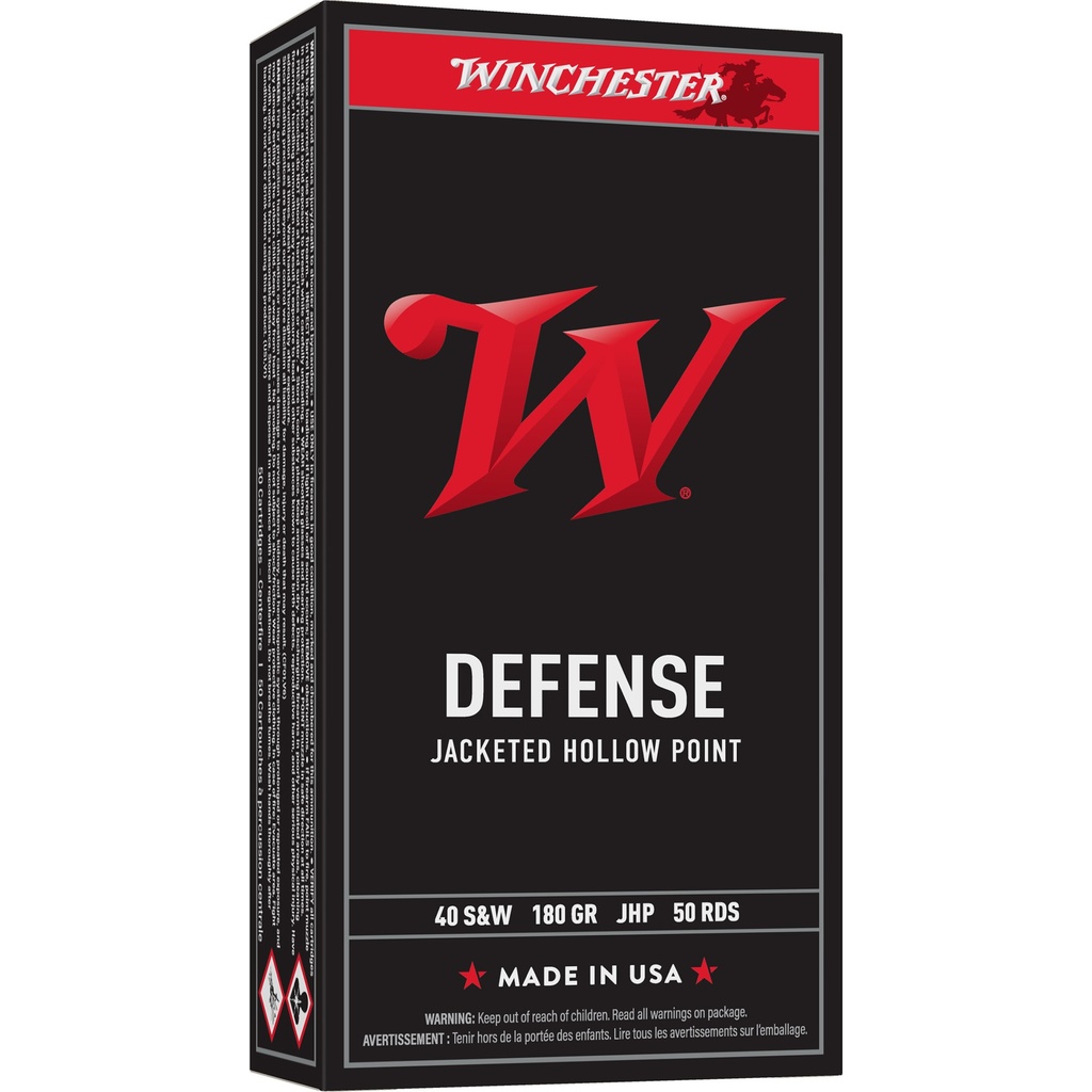 Winchester Ammunition WIN USA 40SW 180GR JHP 50/500