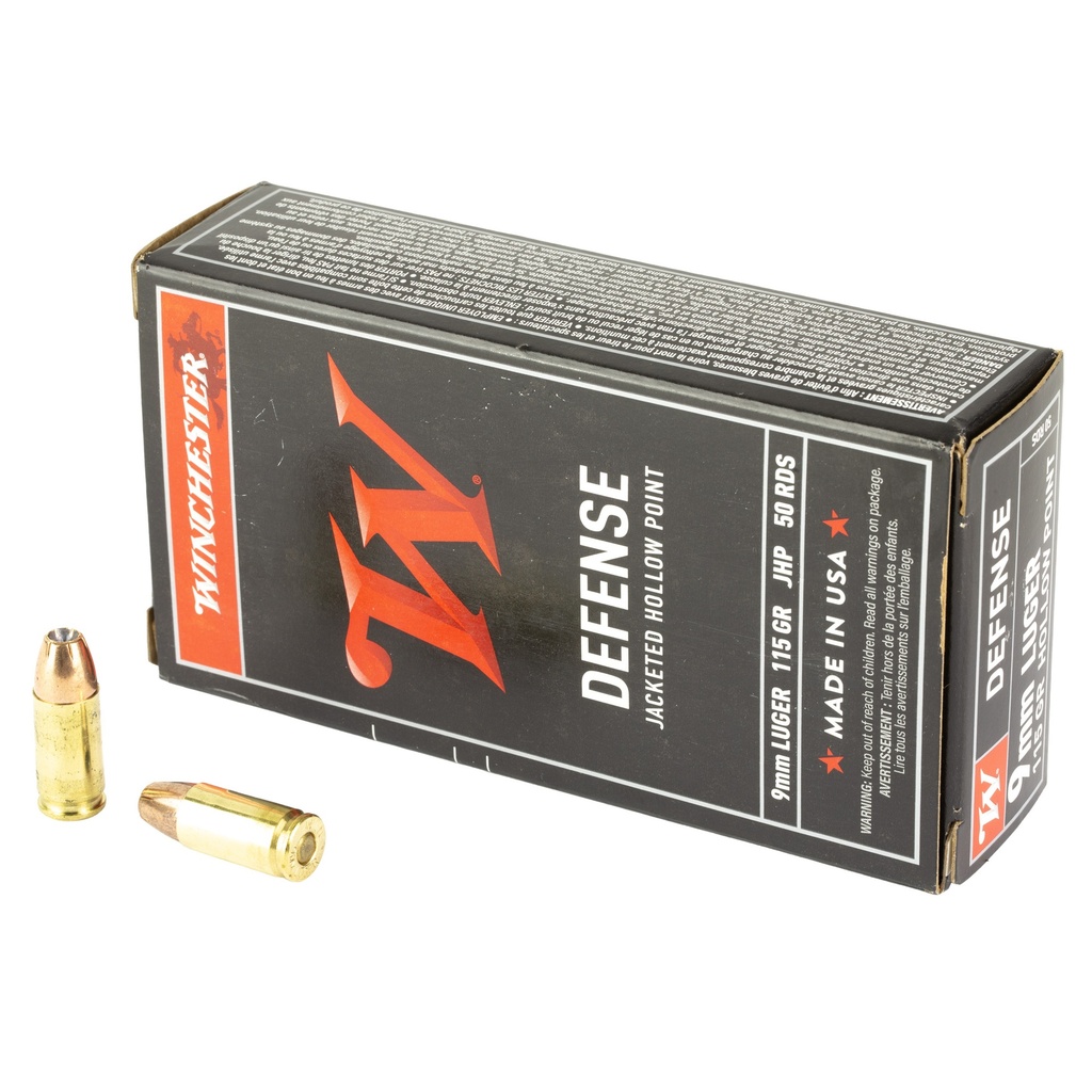 Winchester Ammunition WIN USA 9MM 115GR JHP 50/500