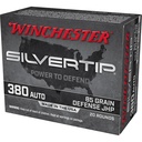 Winchester Ammunition WIN SILVERTIP HP 380AUTO 85GR 20/200