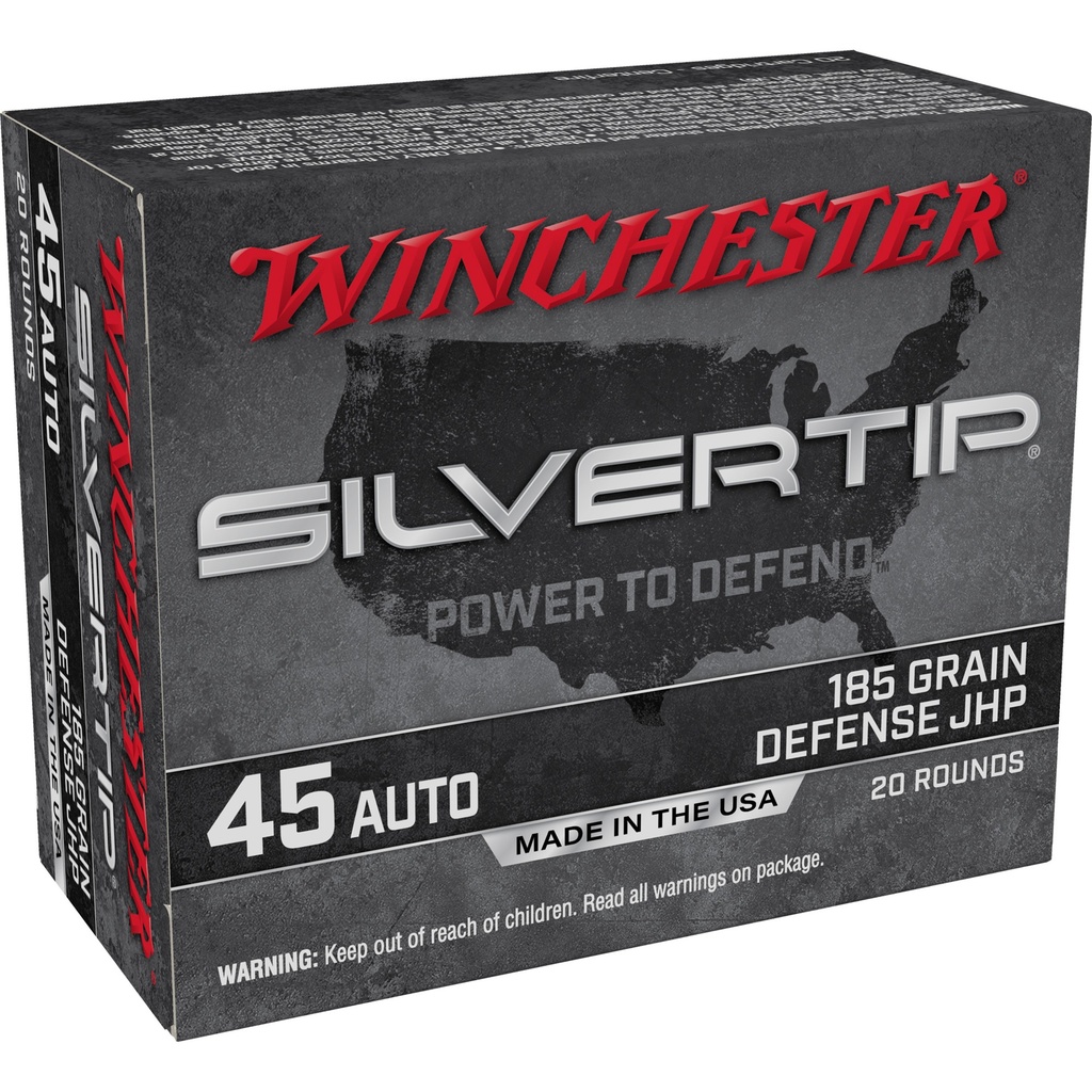Winchester Ammunition WIN SILVERTIP 45ACP 185GR HP 20/200