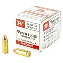 Winchester Ammunition WIN USA 9MM LUGER 115GR FMJ 50/1000