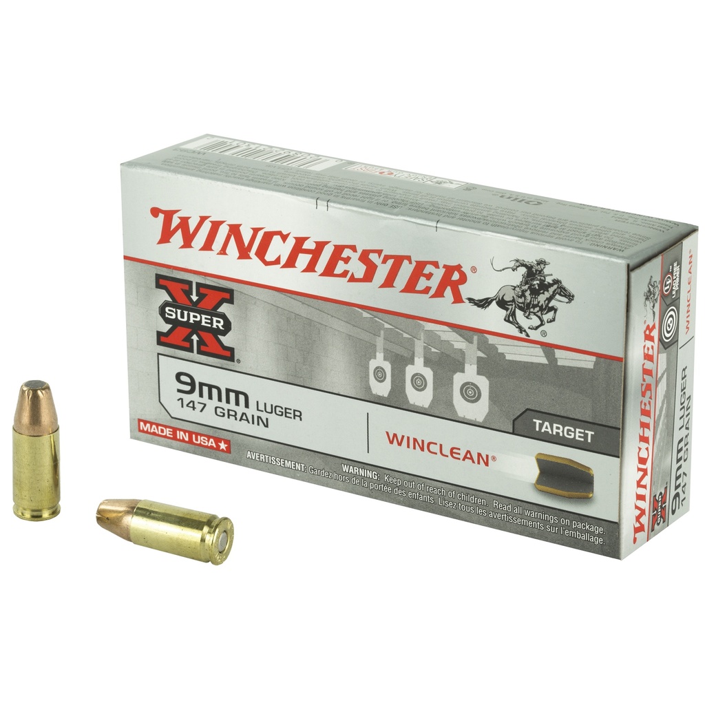 Winchester Ammunition WIN SPRX WINCLEAN 9MM 147GR 50/500