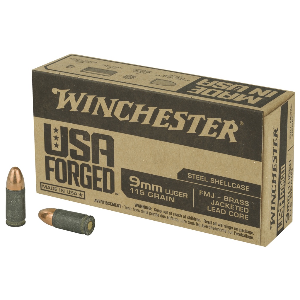 Winchester Ammunition WIN 9MM 115GR FMJ STEEL CASE 50/500
