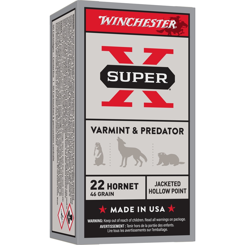 Winchester Ammunition WIN SPRX 22HORN 46GR JHP 50/500