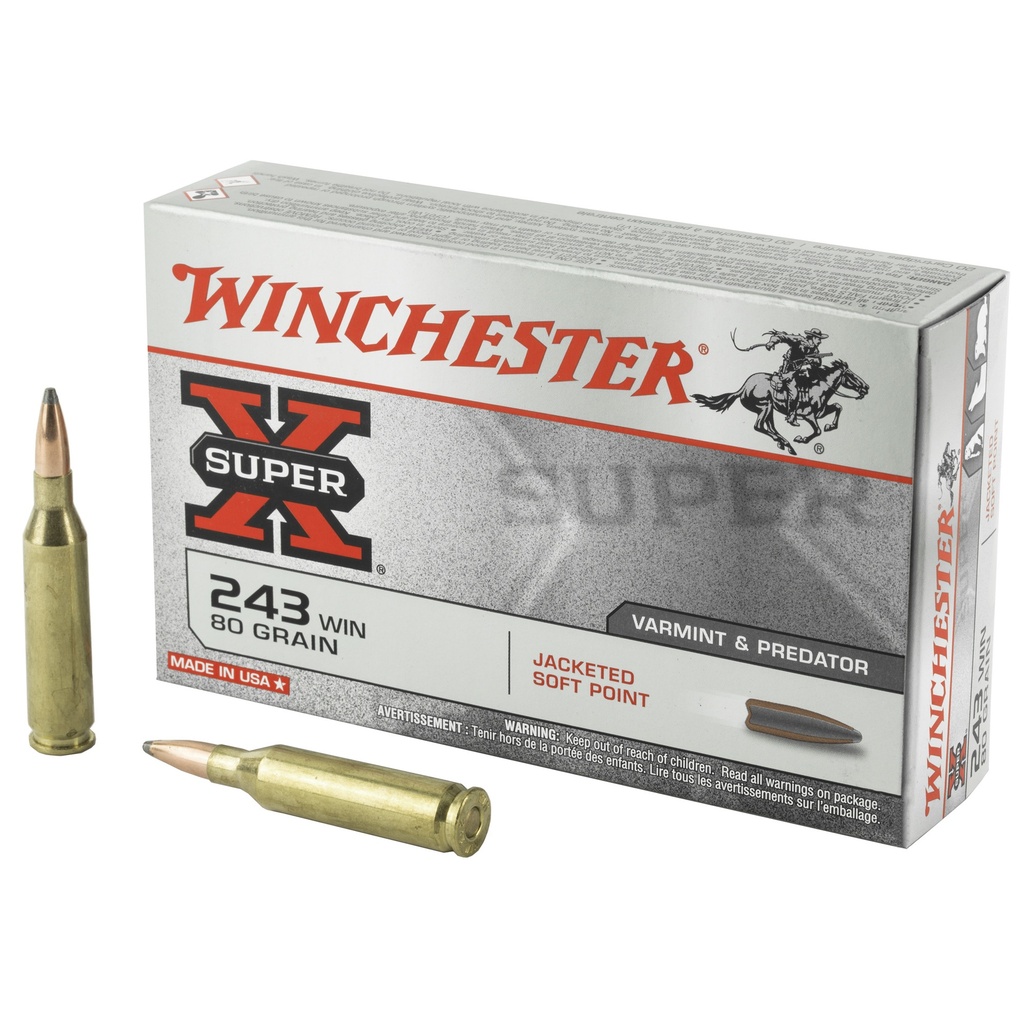 Winchester Ammunition WIN SPRX 243WIN 80GR JSP 20/200