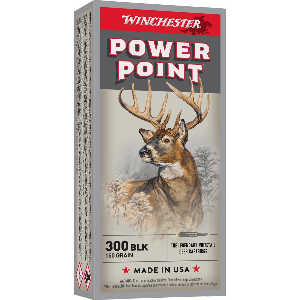 Winchester Ammunition WIN POWER POINT 300BLK 150GR 20/200