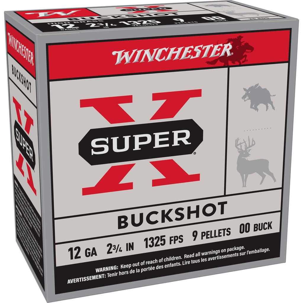 Winchester Ammunition WIN SUPER-X 12GA 2.75" 00BUCK 25/250
