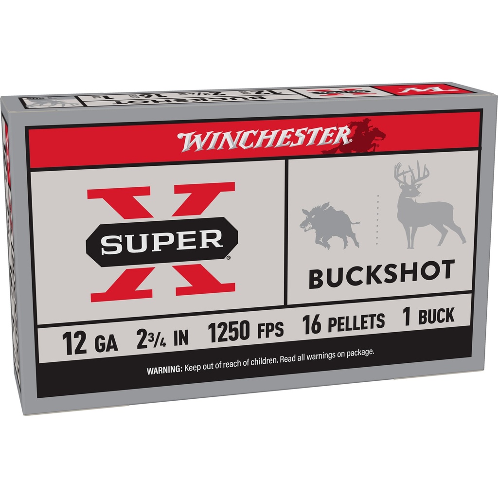 Winchester Ammunition WIN SUPERX 12GA 2.75 #1BK 16PL 5/250