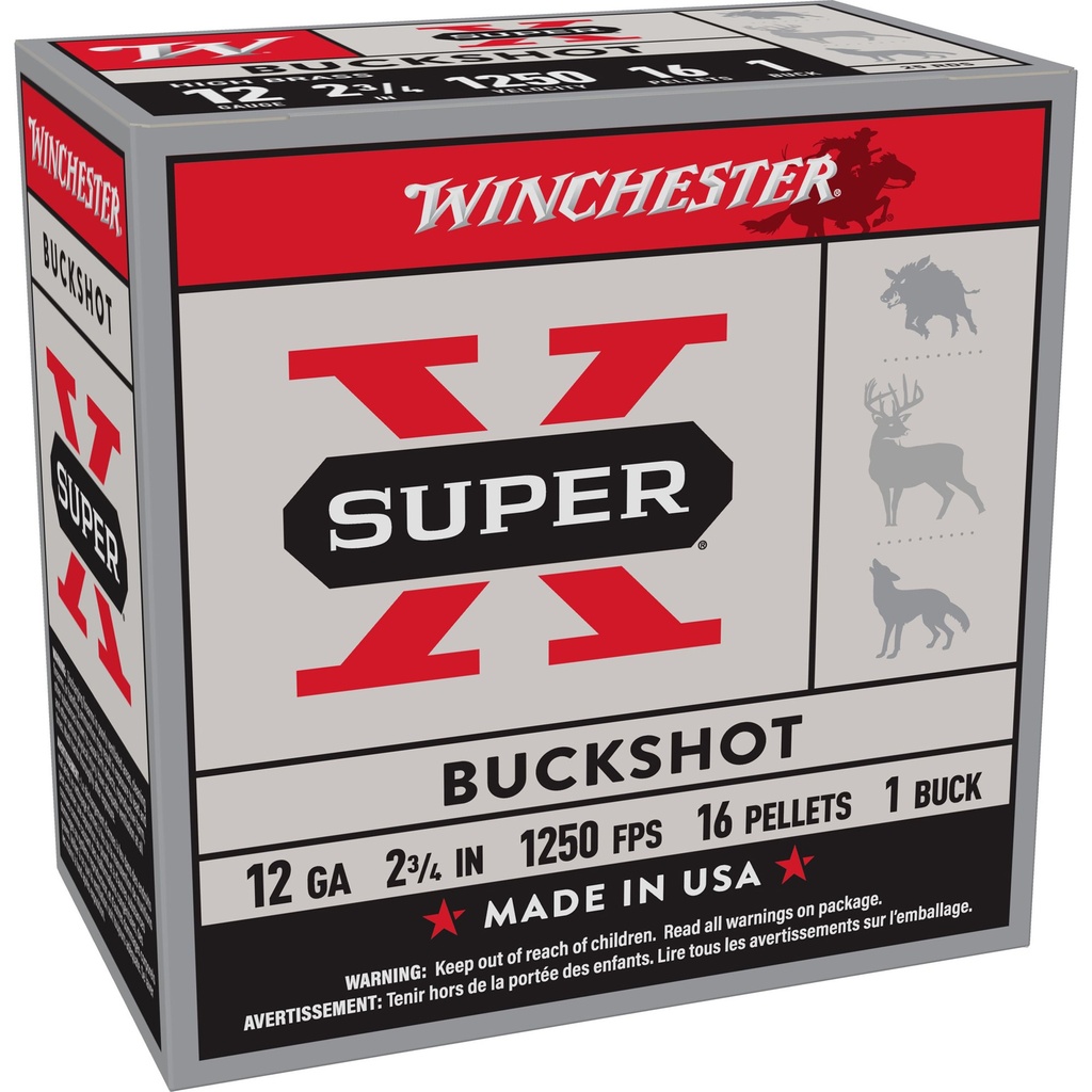Winchester Ammunition WIN SUPERX 12GA 2.75 BUCKSHOT 25/250