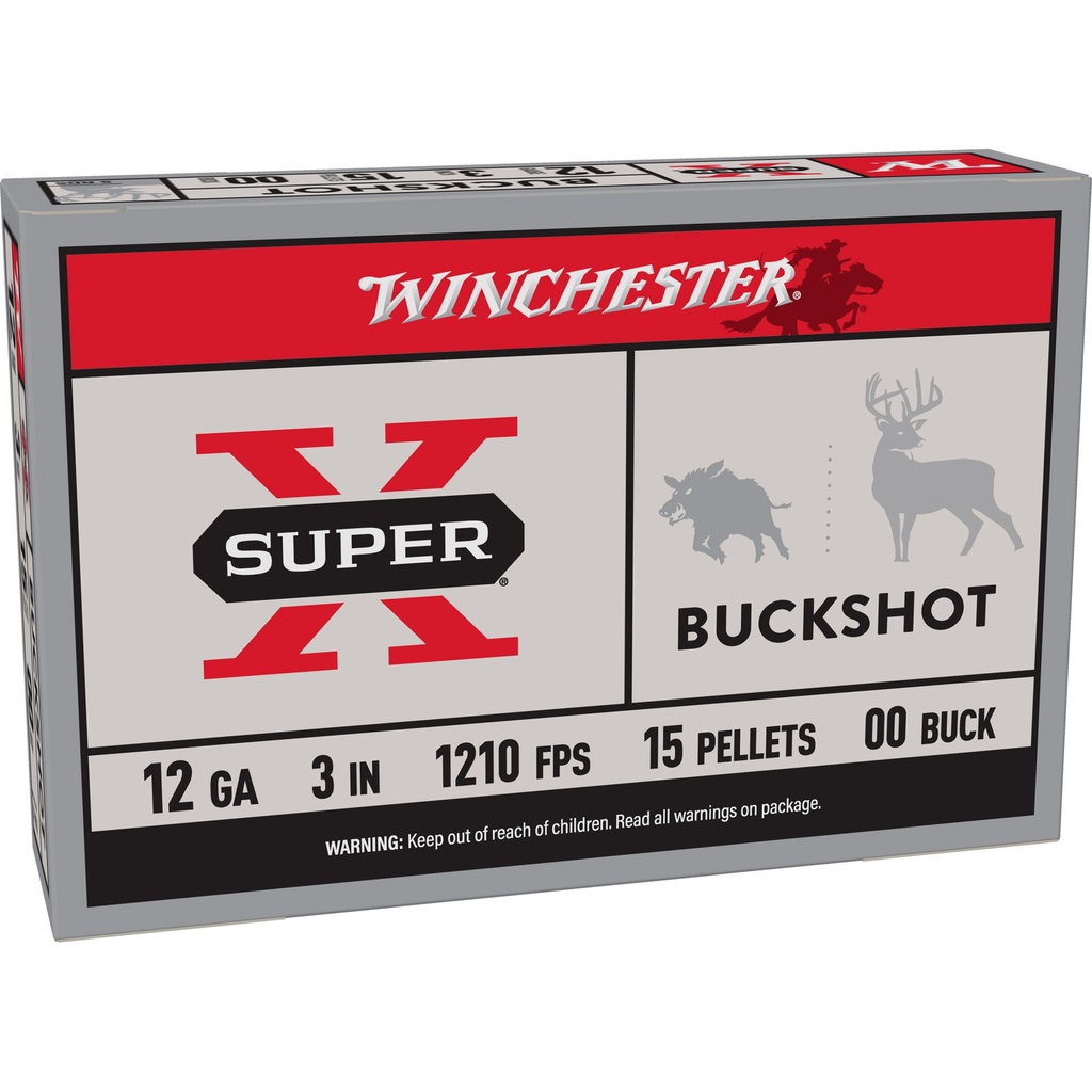 Winchester Ammunition WIN SUPERX 12GA 3" 00BK 15P 5/250