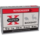 Winchester Ammunition WIN SUPERX 12GA 3" 00BK 15P 5/250