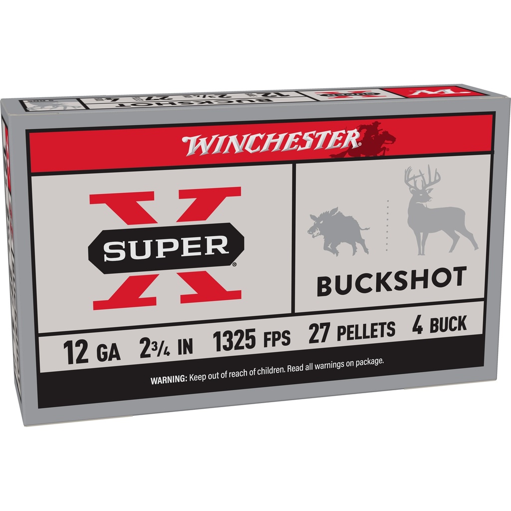 Winchester Ammunition WIN SUPERX 12GA 2.75 #4BK 27PL 5/250