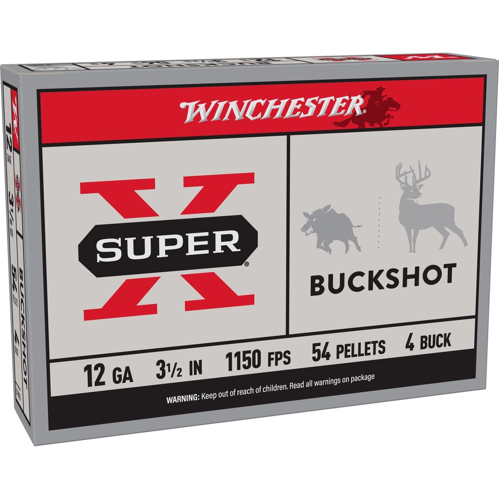 Winchester Ammunition WIN SUPER-X 12GA 3.5" 4 BUCK 5/250