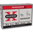Winchester Ammunition WIN SUPER-X 12GA 3.5" 4 BUCK 5/250
