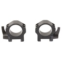WARNE MAXIMA 1" HRZ QD LOW RINGS BLACK