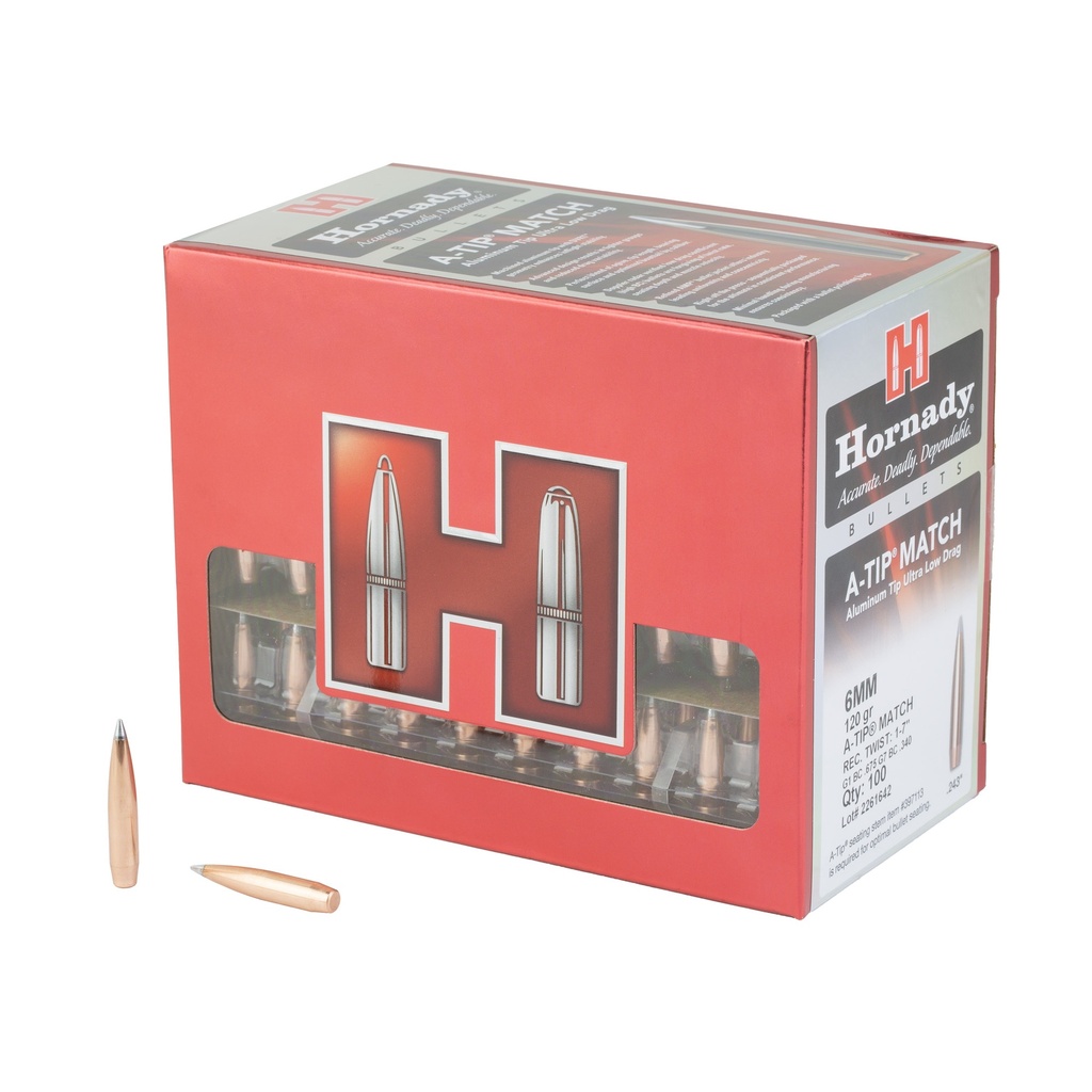 Hornady HRNDY A-TIP 6MM .243 120GR 100CT