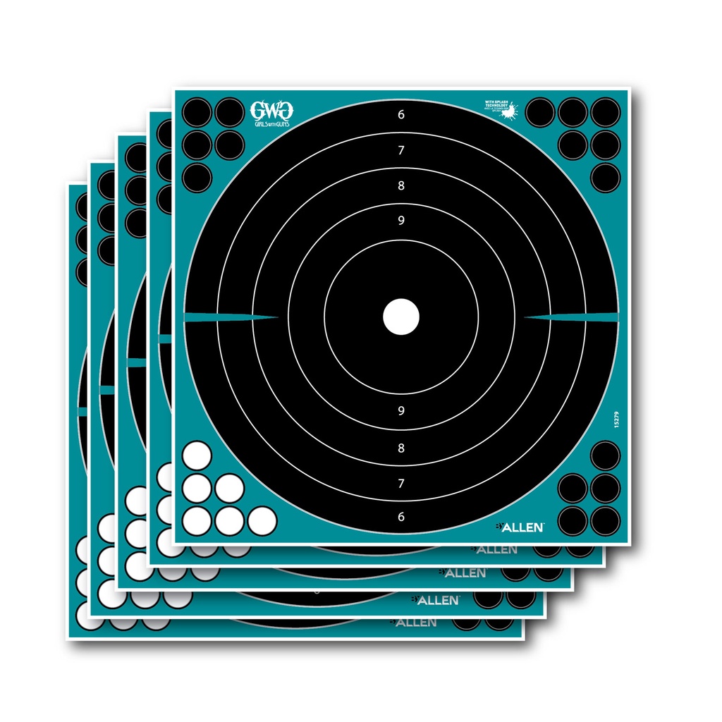 ALLEN GWG SPLASH ADHESIV 12 BULLSEYE 5PK