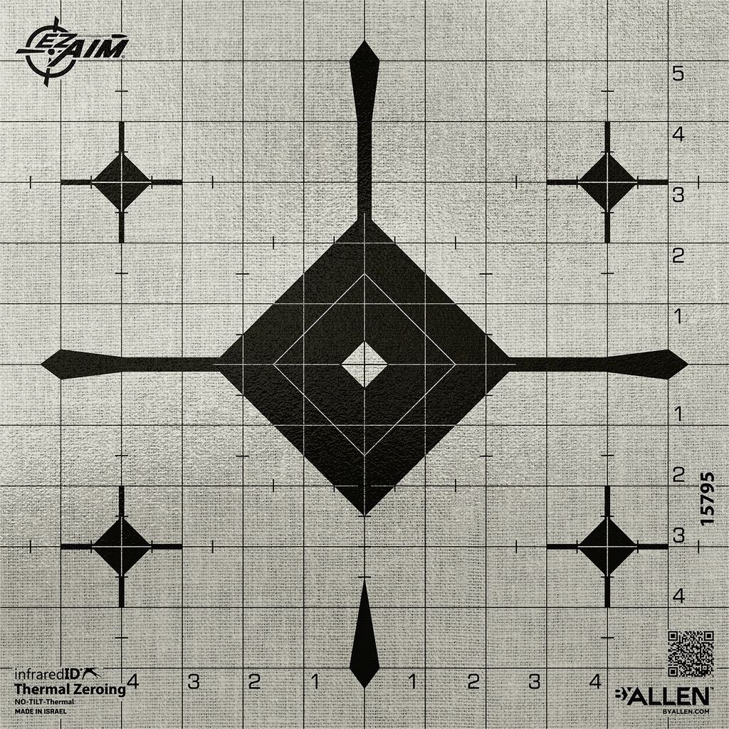 ALLEN EZ AIM THERMAL ID GRID BULLSEYE 12 TARGET