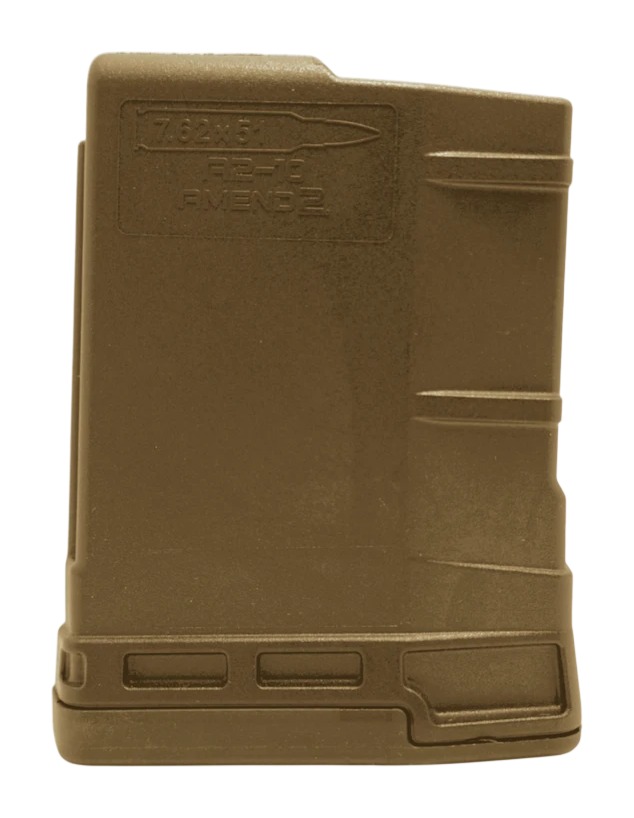 AMEND2 MAG SR-25 AR-10 MOD-A COYOTE BROWN 10RD