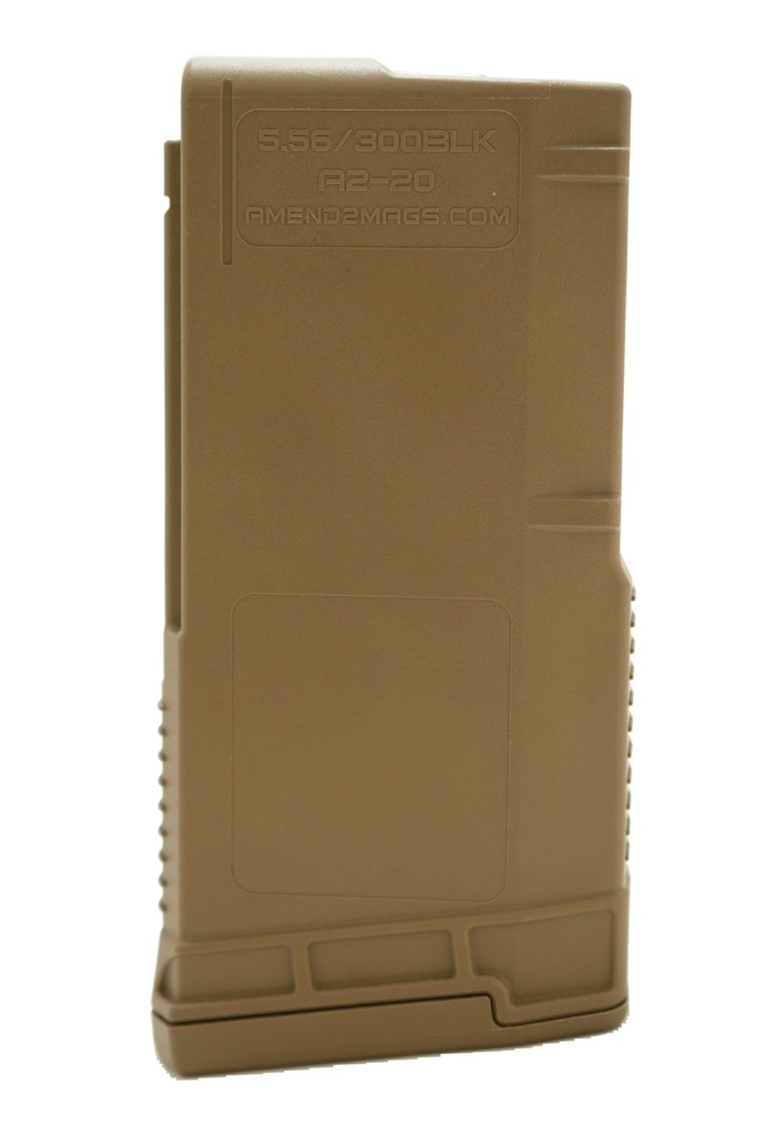 AMEND2 MAG SR-25 AR-10 MOD-A COYOTE BROWN 20RD