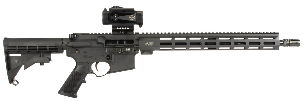 APF ARMORY GUARDIAN 5.56 BLACK 16 MLOK M4 30RD OPTICS