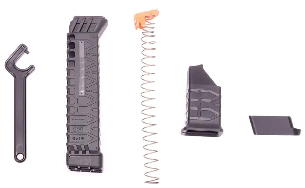 AMERICAN TACTICAL S50 MLE 9MM GLOCK 17/19 50RD ADAPTER KIT