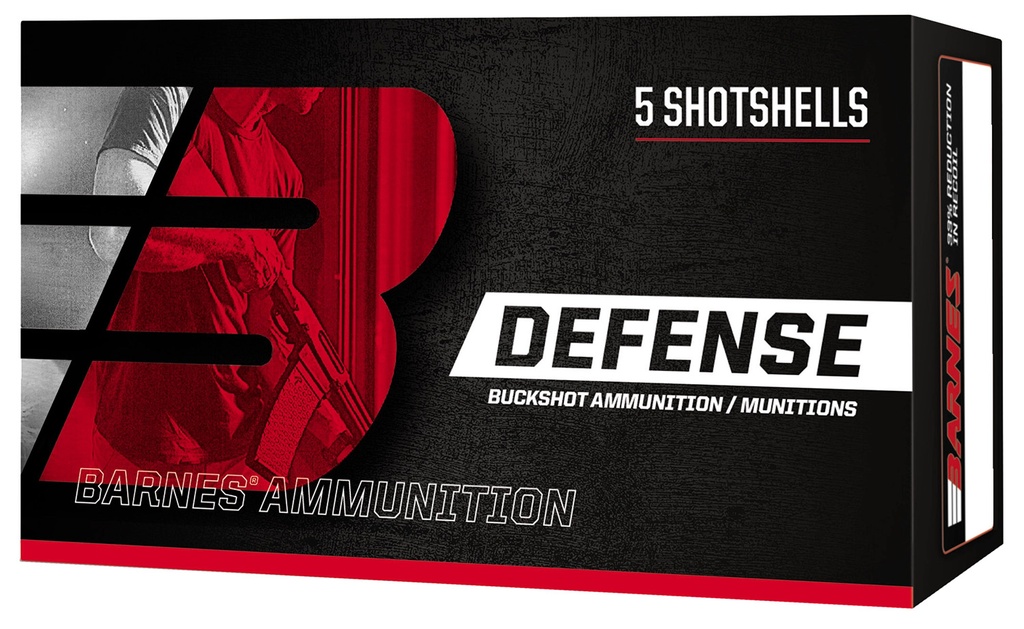 BARNES BULLETS 12GA 2.75 000BUCK DEFENSE BUCKSHOT 5/20