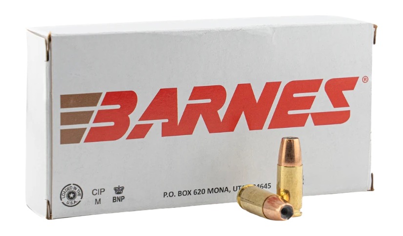 BARNES BULLETS DEFENSE 9MM 115GR SIERRA JHP 20/10
