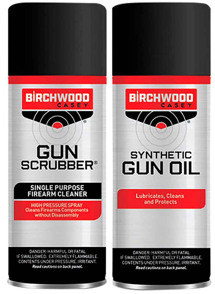 BIRCHWOOD CASEY GUN SCRUBBER/GUN OIL COMBO PACK 1.25OZ