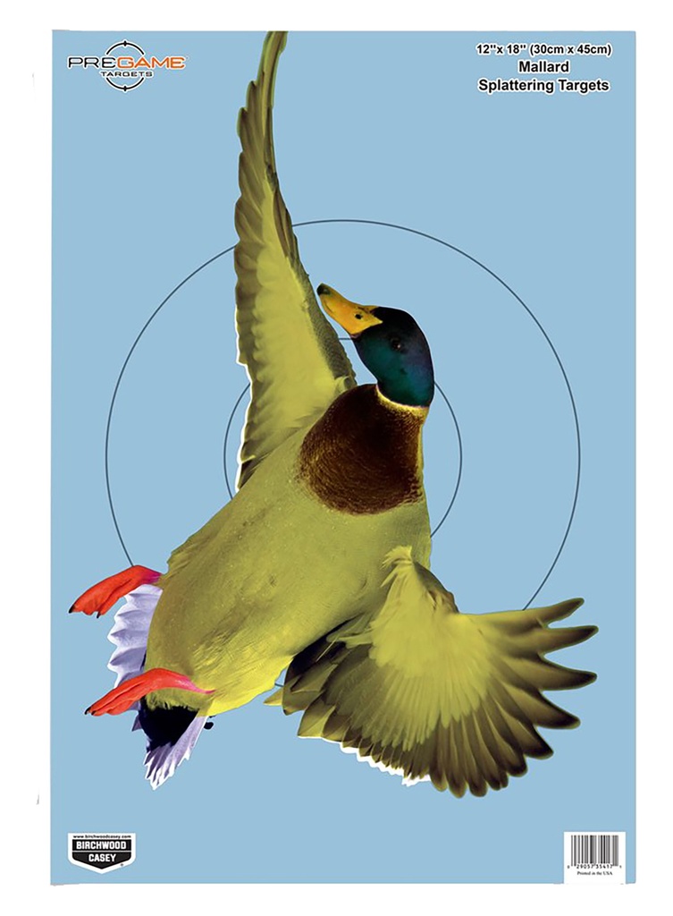 BIRCHWOOD CASEY PREGAME DUCK 12X18 TGT 8/PK