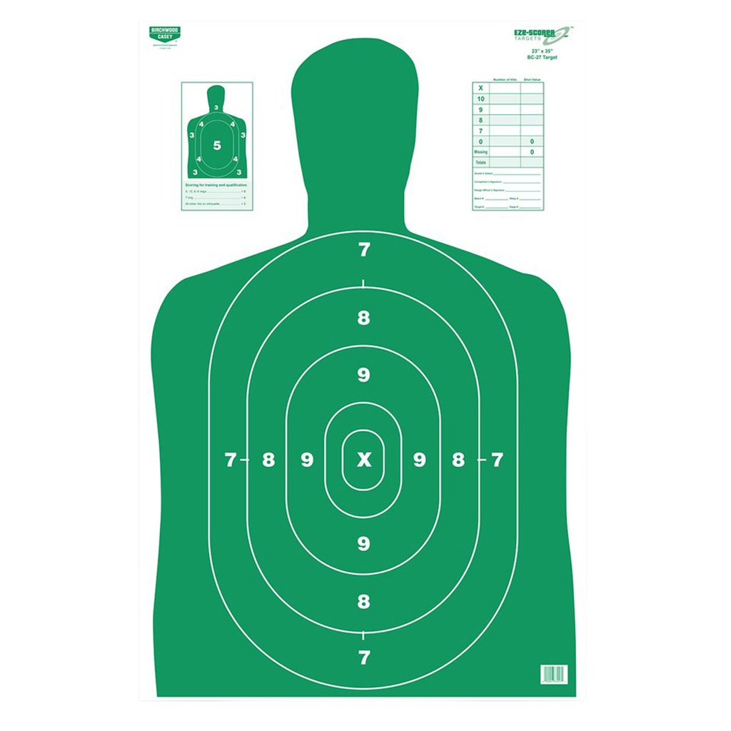 BIRCHWOOD CASEY EZE-SCORER BC27 GREEN 23X35 PAPER 5PK (6)