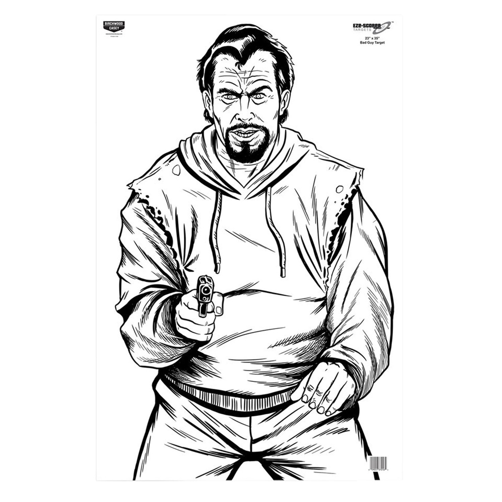 BIRCHWOOD CASEY EZE-SCORER BC BAD GUY 23X35 PAPER TGT 5PK