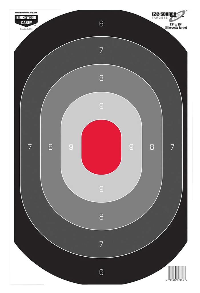 BIRCHWOOD CASEY EZE-SCORER 23X35 OVAL SILHOUETTE TGT 5PK