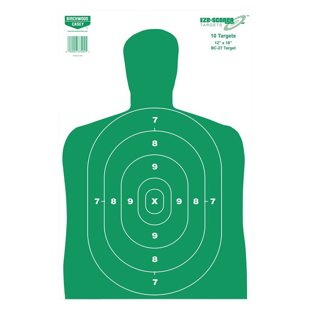 BIRCHWOOD CASEY EZE-SCORER BC27 GRN 12X18 PAPER 10PK (6)