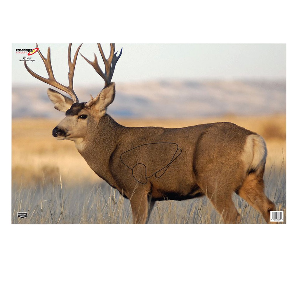 BIRCHWOOD CASEY EZE-SCORER MULE DEER 23X35 PAPER TGT 2PK