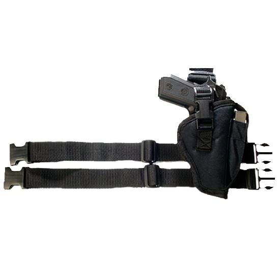 BULLDOG CASES RIGHT HAND BLACK TACTICAL LEG HOLSTER