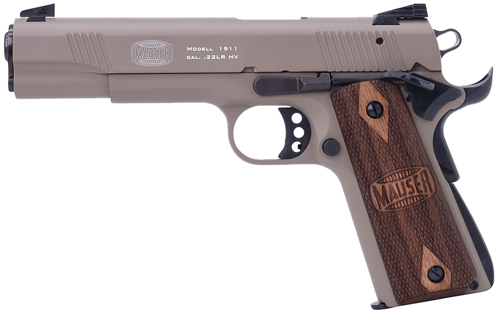 BLUE LINE SOLUTIONS MAUSER 1911 22LR 5 US TAN WALNUT LOGO GRIPS