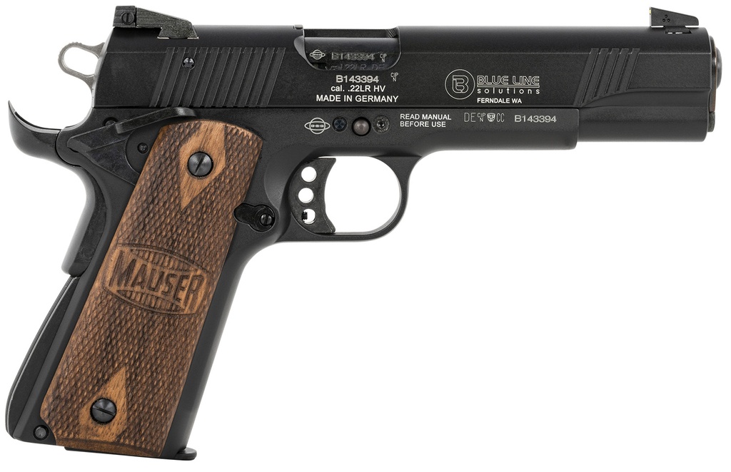 BLUE LINE SOLUTIONS MAUSER 1911 22LR 5 WALNUT GRIPS CA LEGAL
