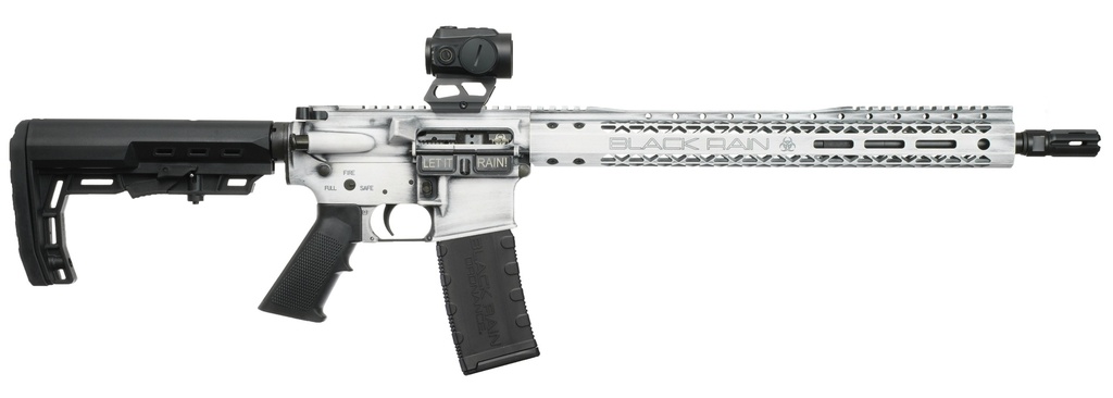 BLACK RAIN ORDNANCE SPEC 15 W RED DOT OPTIC 16 BATTLEWORN WHITE