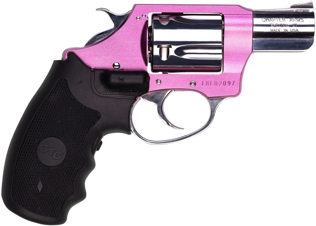CHARTER ARMS CHIC LADY 38SPL PINK SS LASER GRIPS 5RD