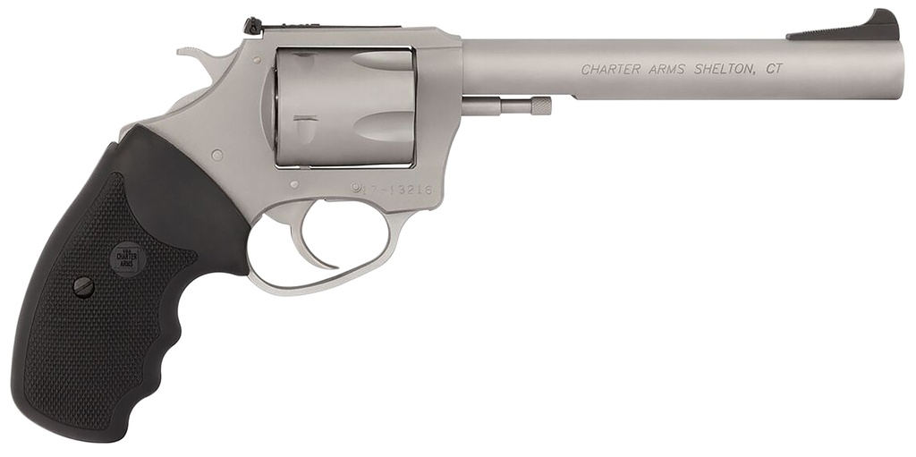 CHARTER ARMS PIT BULL 9MM 6 ROUND SS AS FULL GRIP 5RD