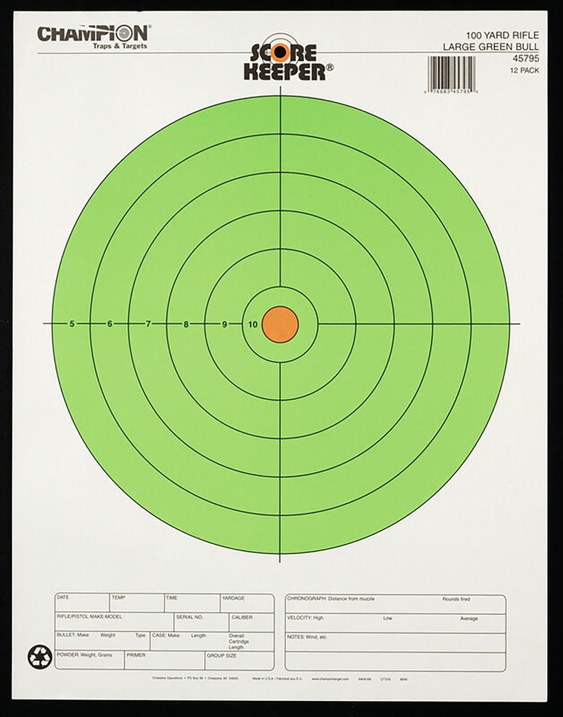 CHAMPION 100YD LARGE GREEN BULL 12PK