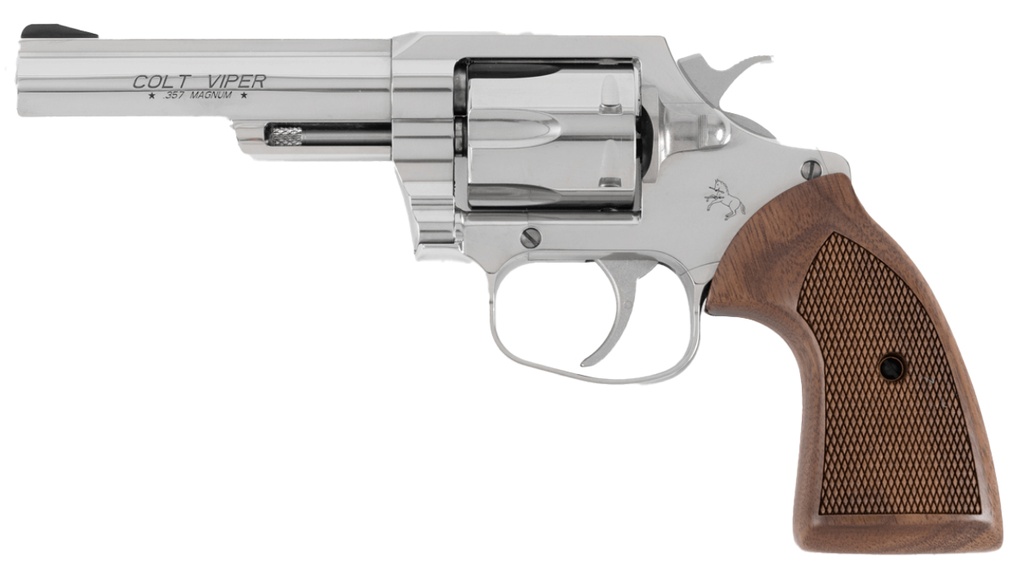 COLT VIPER 357MAG 4.25 SS HALF LUG WALNUT