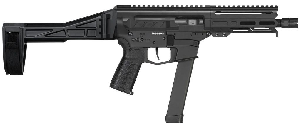 CMMG DISSENT MKGS PISTOL 9MM 6.5 ARMOR BLK BRACE