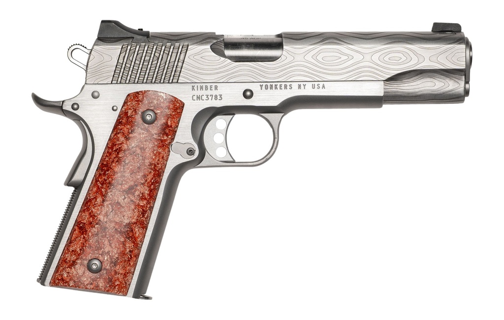 CUSTOM & COLLECTABLE FIREARMS KIMBER SIENNA 45ACP 5 SS DAMASCUS PATTERN