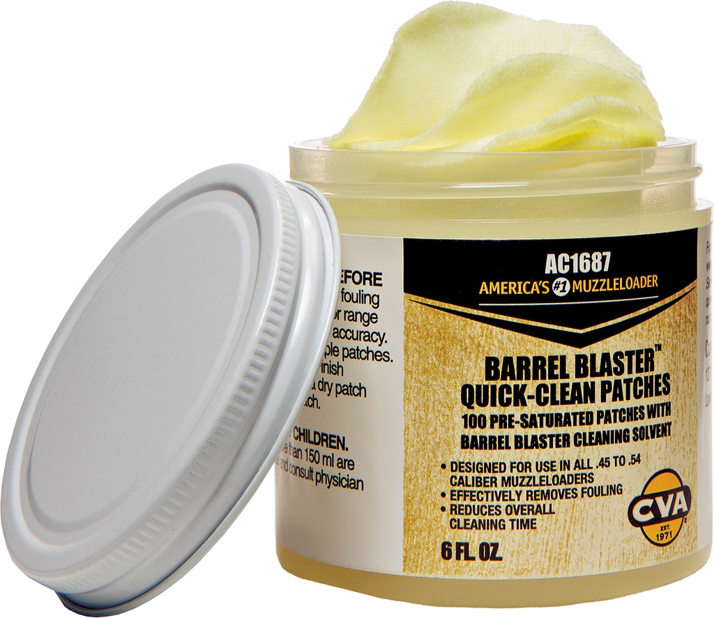 CVA BARREL BLASTER QUICK CLEAN PATCHES 100PK