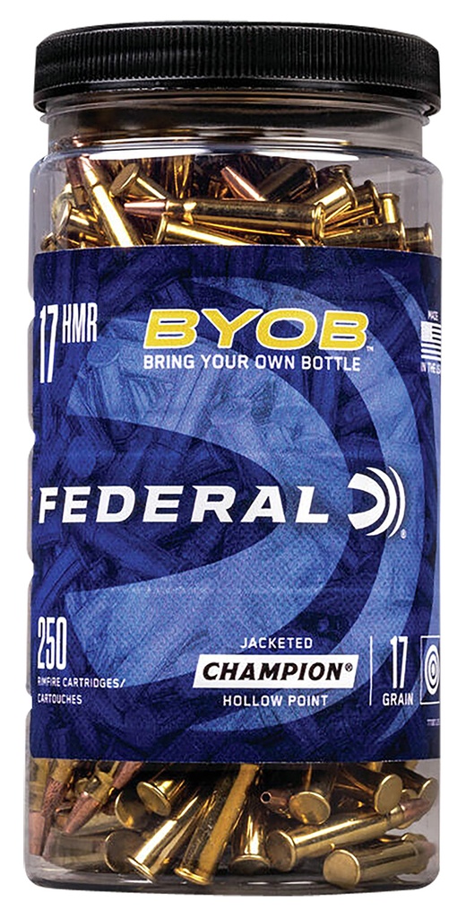 FEDERAL AMMO 17HMR BOTTLE 17GR TNT 250/8