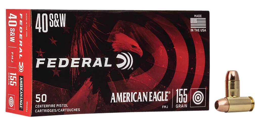 FEDERAL AMMO AMERICAN EAGLE 40SW 155GR FMJ 50/20