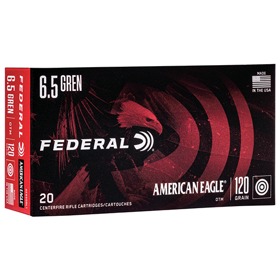 FEDERAL AMMO AMERICAN EAGLE 6.5GREN 120GR OTM 20/10